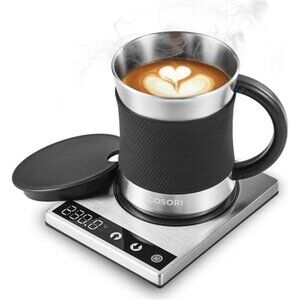 Coffee Mug Warmer & Mug Set for Desk, Cup Heater, Office & Christmas Gifts